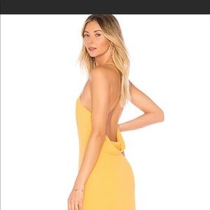 Lover’s + Friends Yellow Open Back Gown